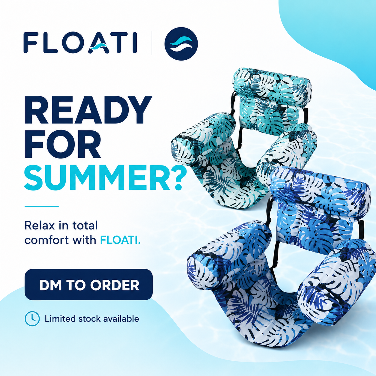 FLOATI™ Tropical Lounge Float