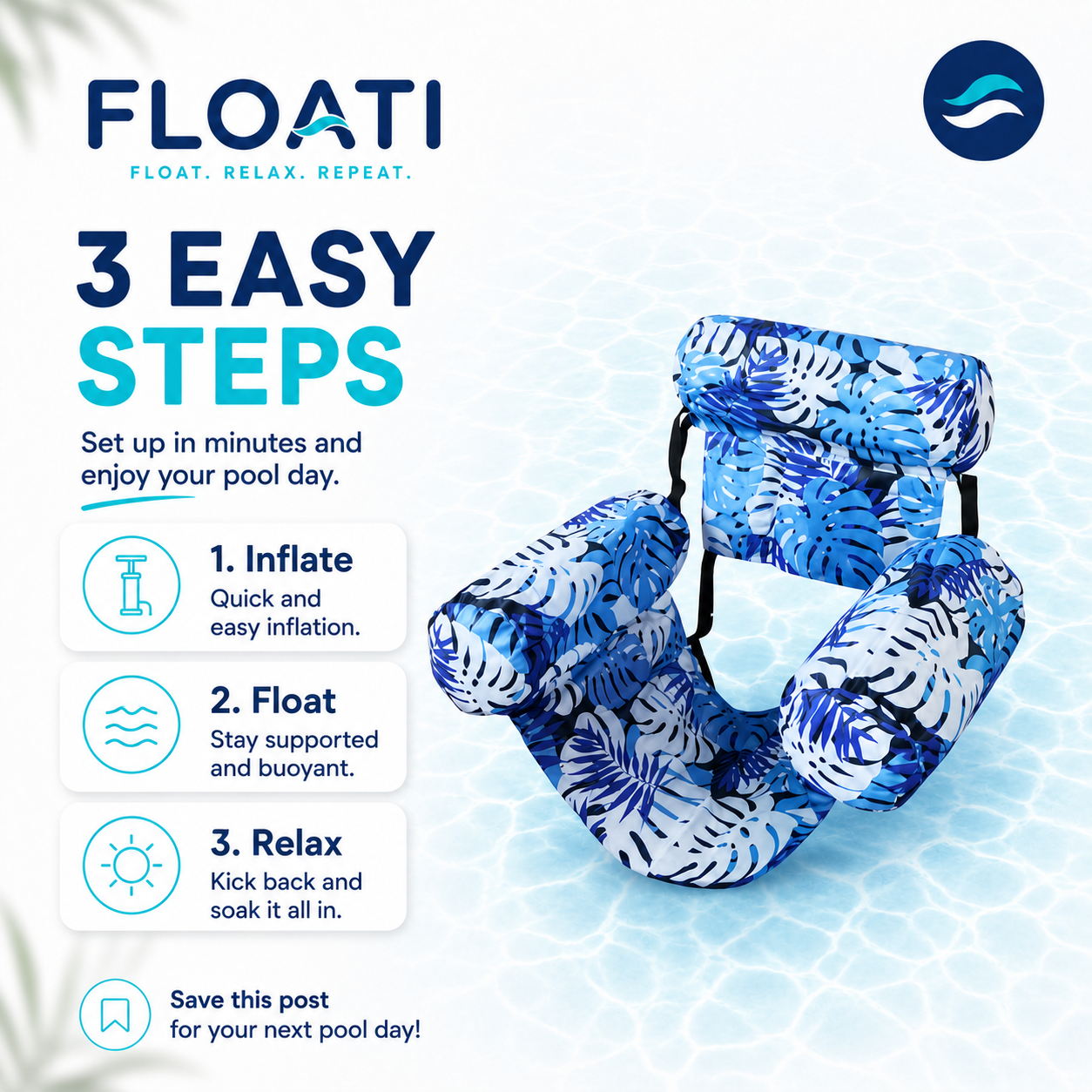 FLOATI™ Tropical Lounge Float