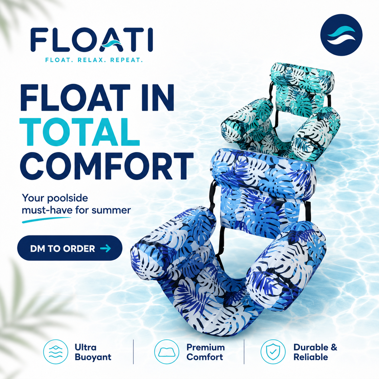 FLOATI™ Tropical Lounge Float